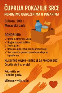 Građani Ćuprije skupljaju pomoć za ugrožene u požarima